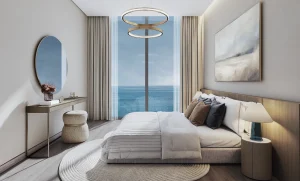 Modern living room interior at Tranquil Beach Residences apartment