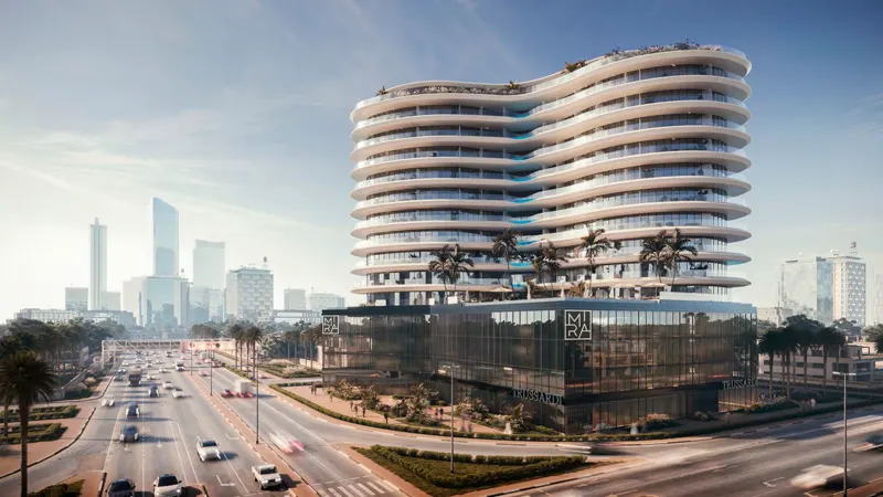  Trussardi Residences Al Furjan luxury high-rise exterior in Dubai