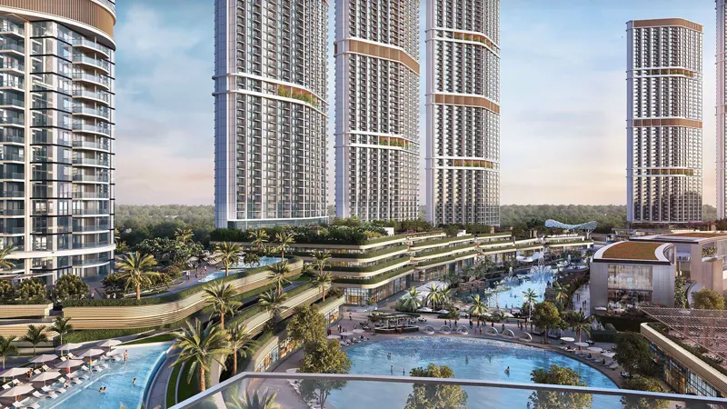 Skyscape Avenue Dubai luxury waterfront apartments by Sobha Realty with modern architecture