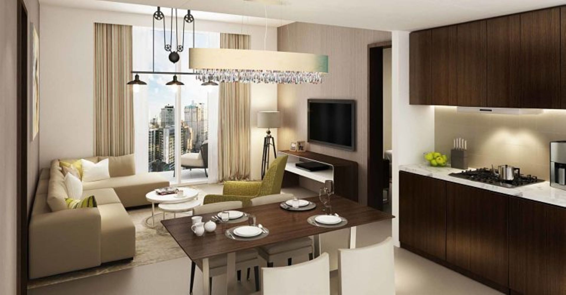 Reva-Heights-Living-Room004 Reva Residences in Business Bay | Easy Payment Plan | Damac Properties | Broeck Real Estate