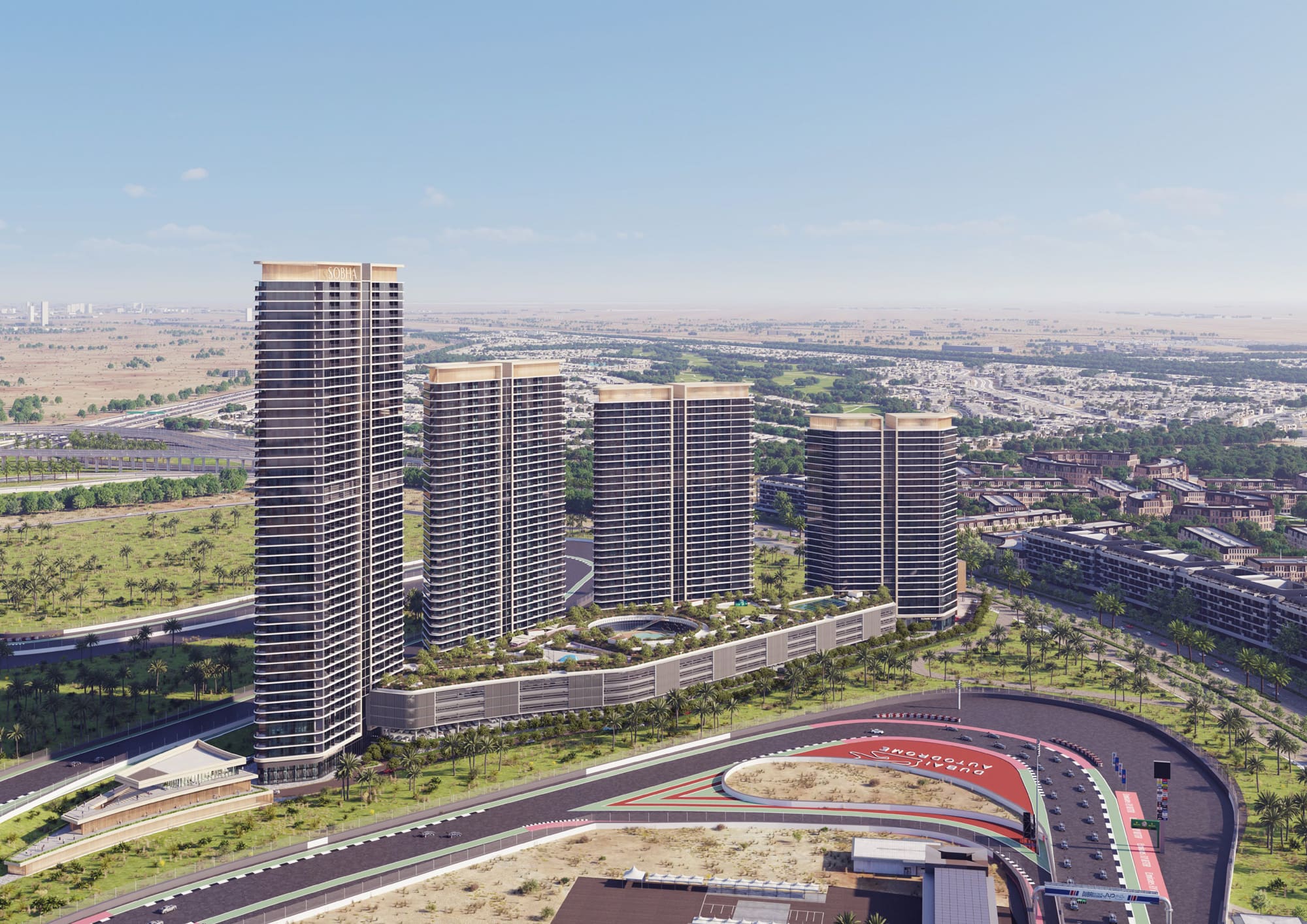 Sobha Solis Apartments at Dubai Motor City | Sobha Realty | Broeck Real Estate