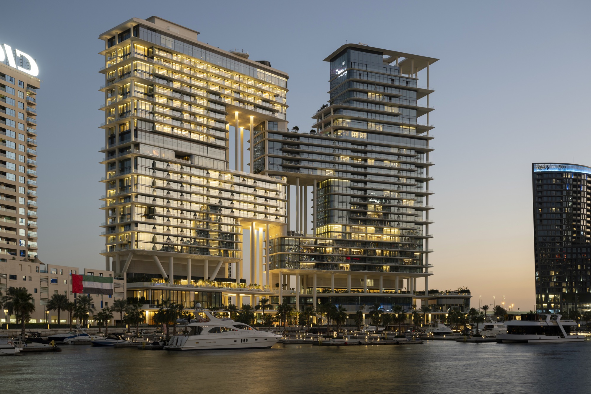 Lana Residences Dubai waterfront tower exterior in Business Bay